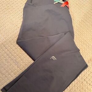 Fabletics Gray Leggings with Colorful Accents